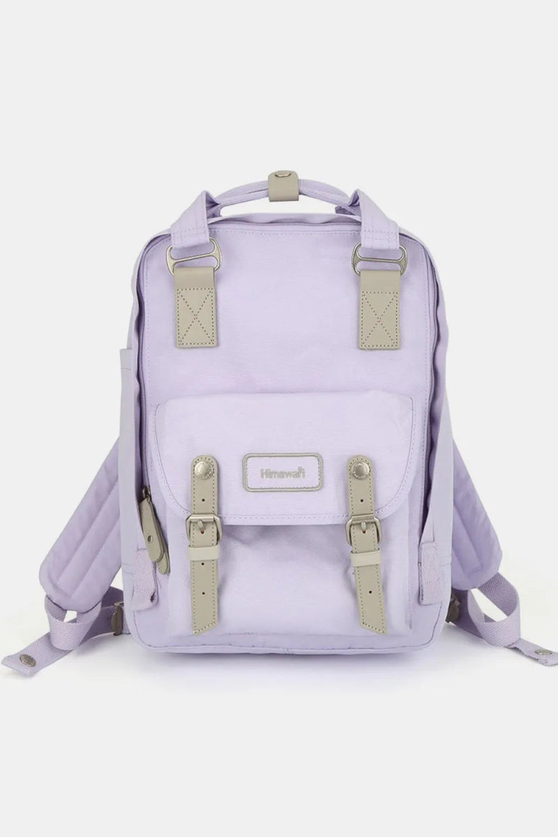 Contrast Water and Scratch - Resistant Nylon Backpack Bag - Lily Bloom