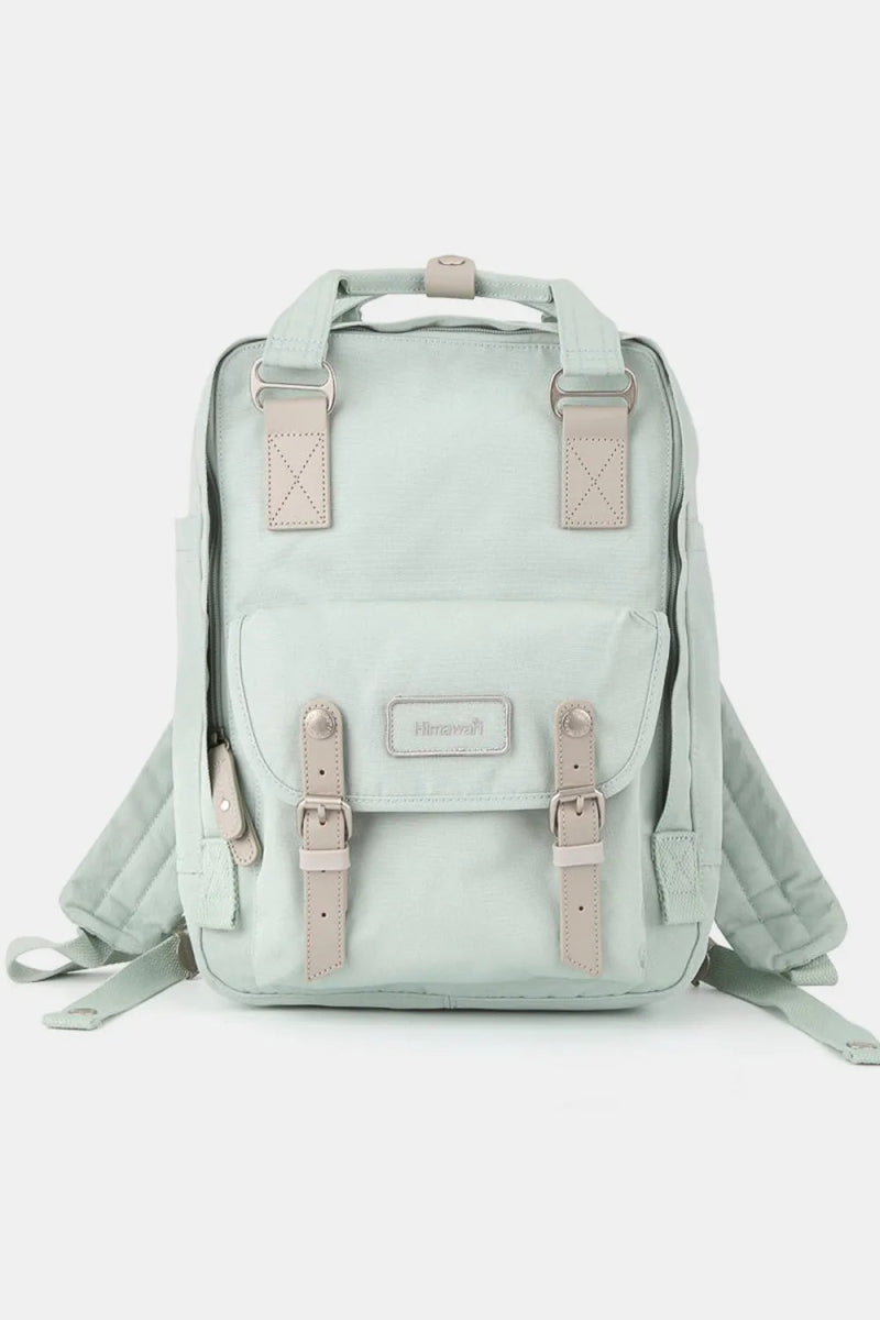 Contrast Water and Scratch - Resistant Nylon Backpack Bag - Lily Bloom