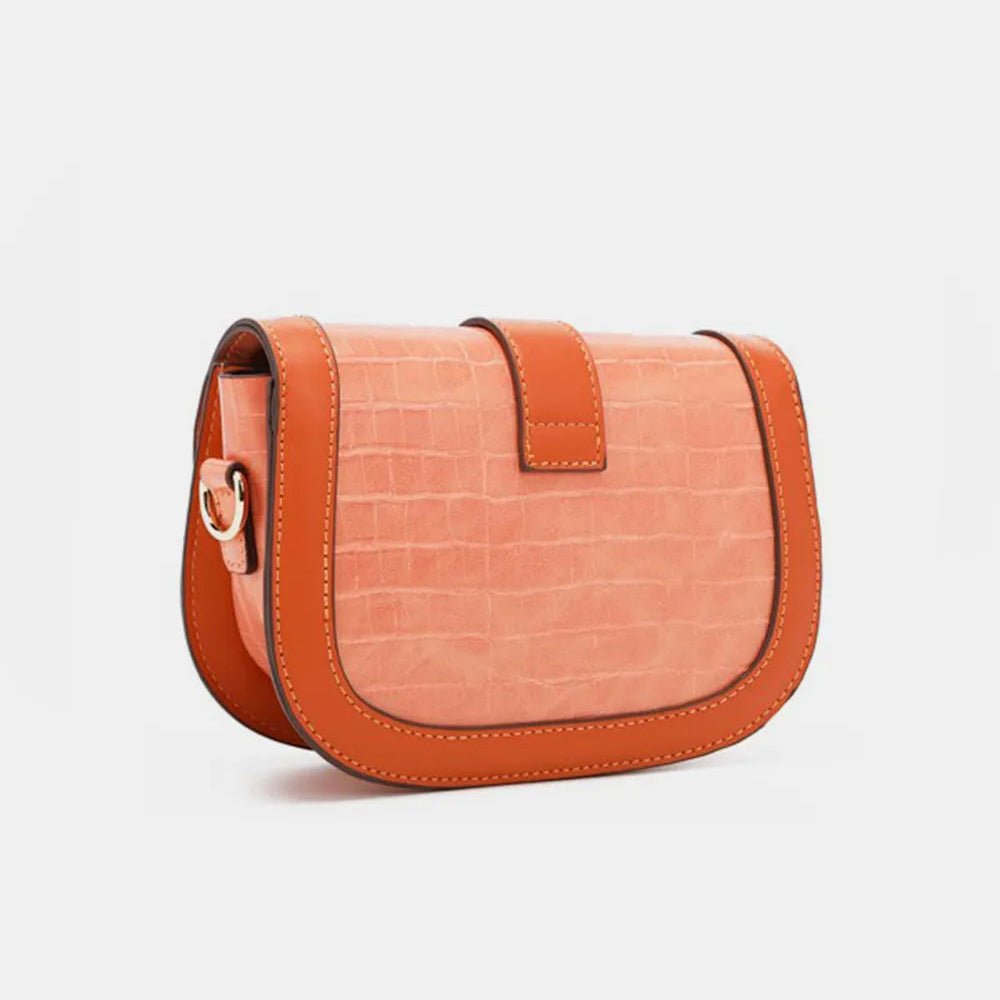 Croc Embossed Crossbody Bag - Lily Bloom