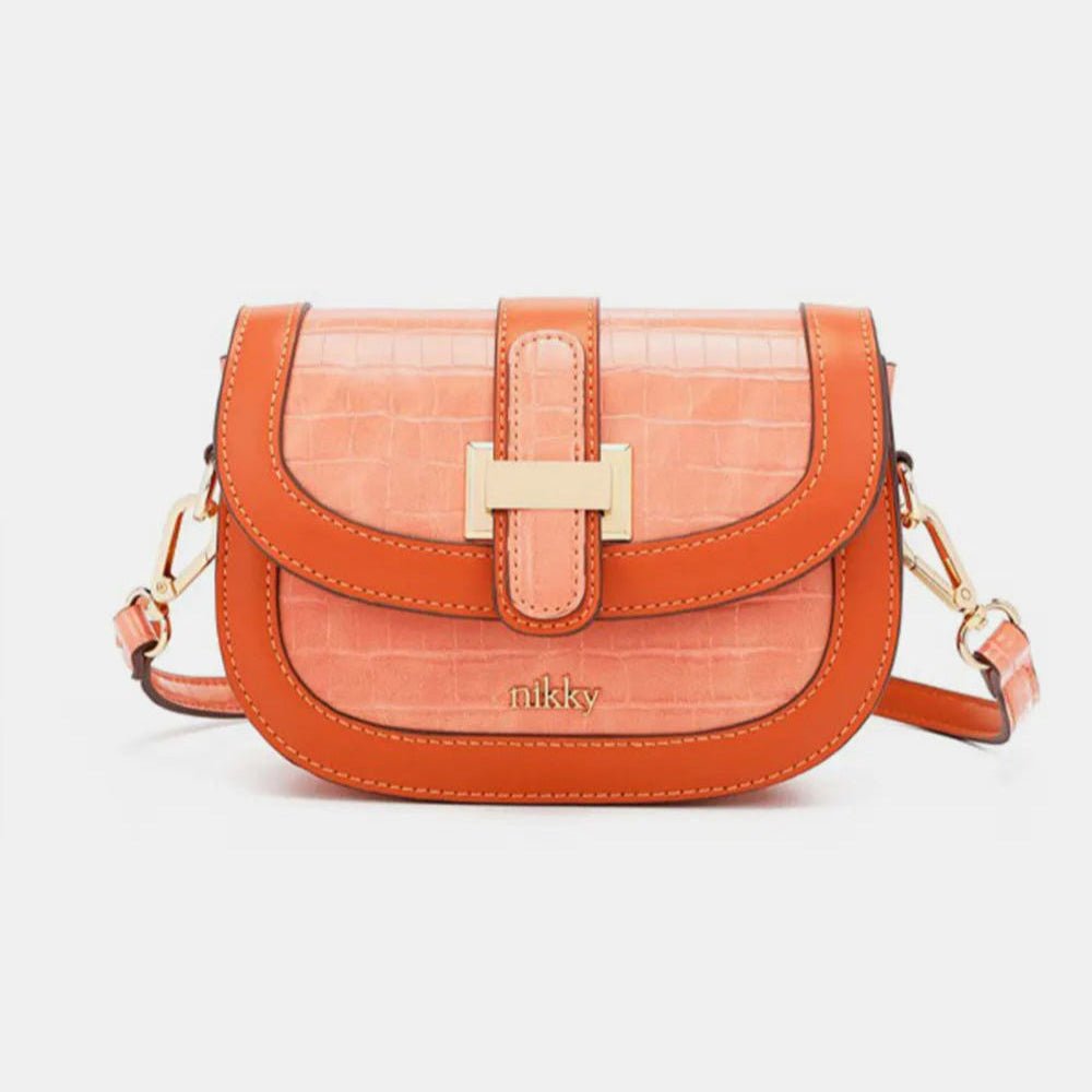 Croc Embossed Crossbody Bag - Lily Bloom