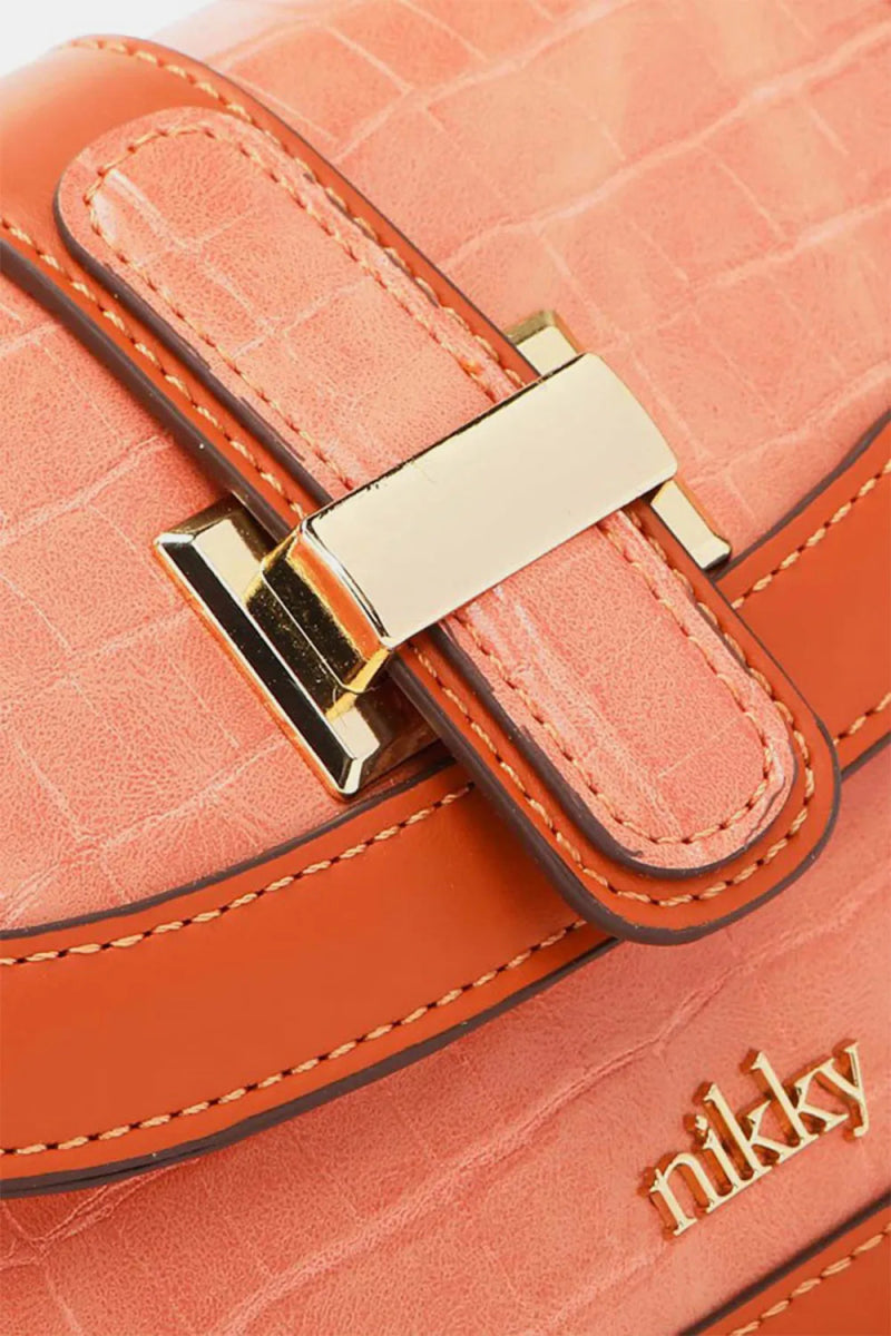 Croc Embossed Crossbody Bag - Lily Bloom