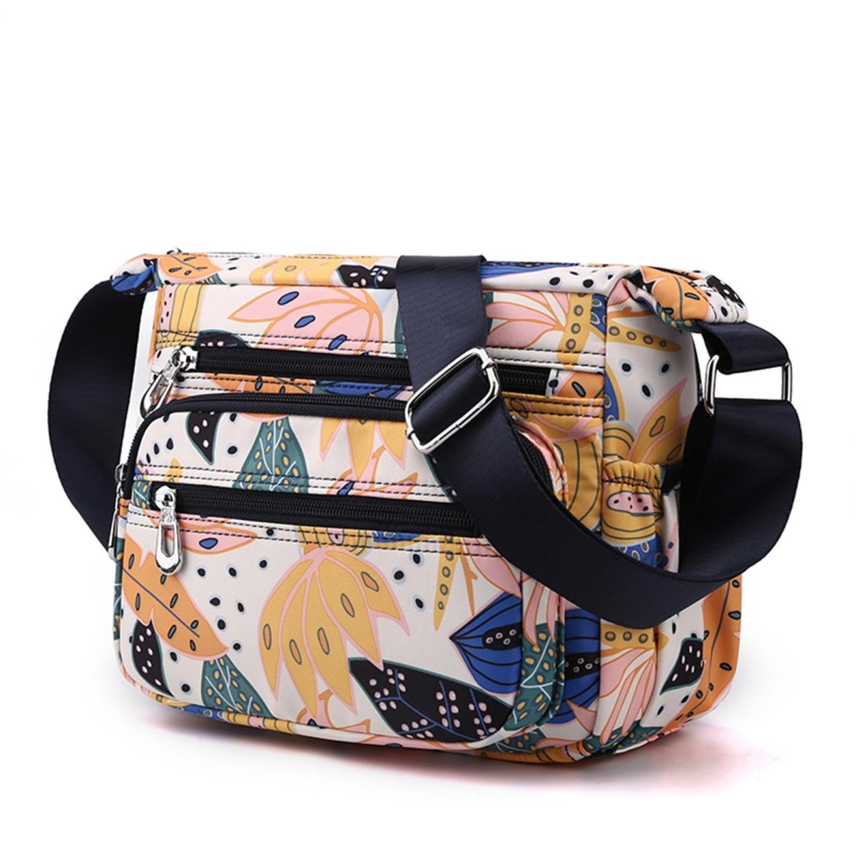 Crossbody Bag Satchel Purse with Multi Zipper Pockets - Lily Bloom