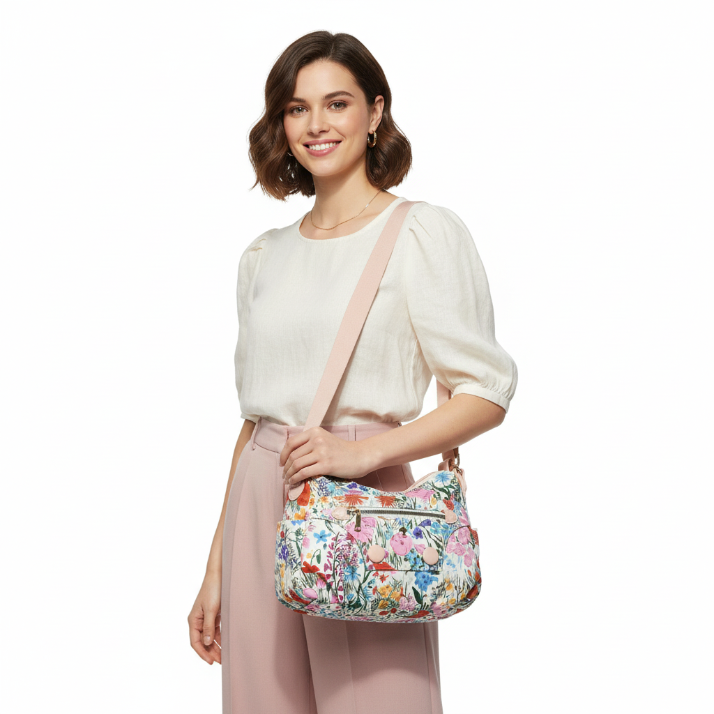 Crossbody Bag with 2 Detachable Straps - Lily Bloom