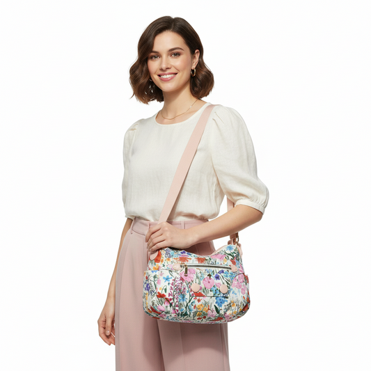 Crossbody Bag with 2 Detachable Straps - Lily Bloom