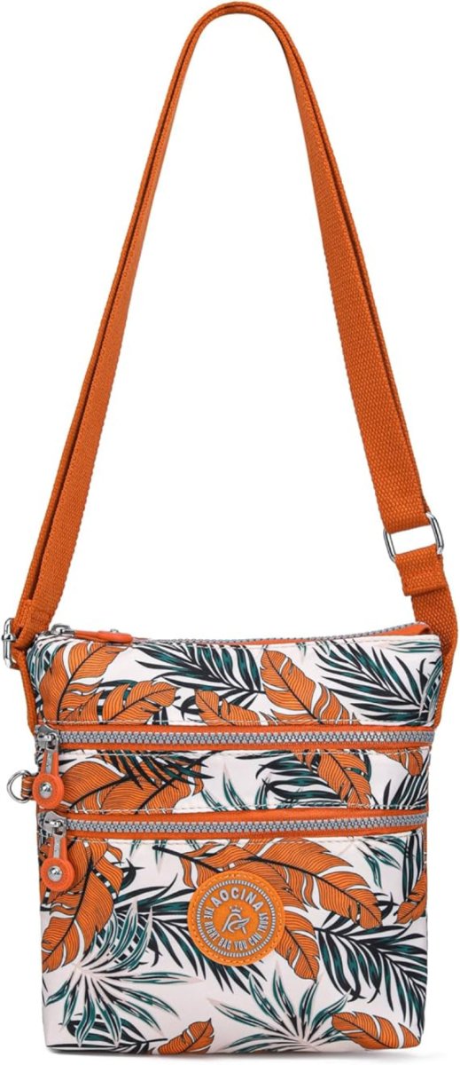 Crossbody Lightweight Shoulder Purse Multi Zipper Pockets - Lily Bloom