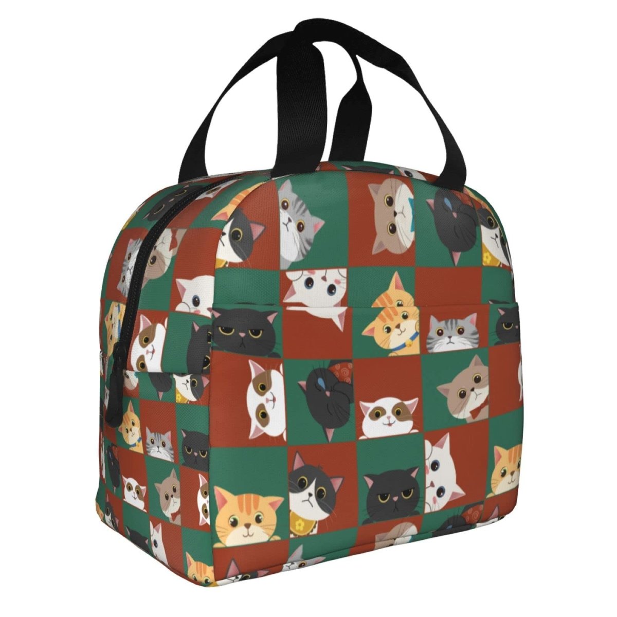 Cute Insulated Cat Lunch Box Reusable Lunch Tote for Office Work Picnic - Lily Bloom