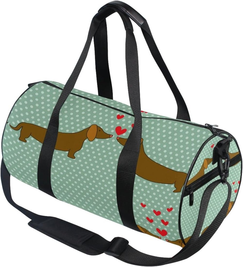 Dachshund Dog Travel Duffel Bag Sport Gym Luggage Bag - Lily Bloom