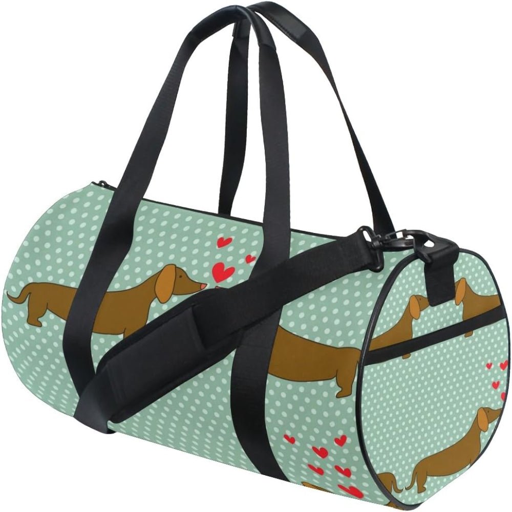 Dachshund Dog Travel Duffel Bag Sport Gym Luggage Bag - Lily Bloom