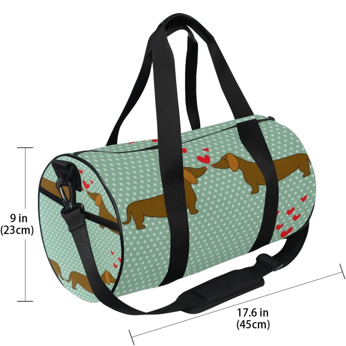 Dachshund Dog Travel Duffel Bag Sport Gym Luggage Bag - Lily Bloom