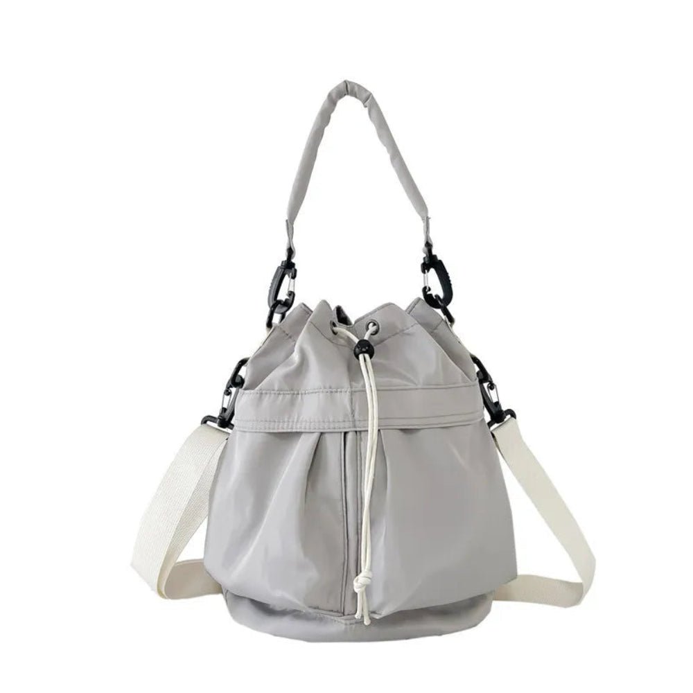 Drawstring Nylon Bucket Bag - Lily Bloom