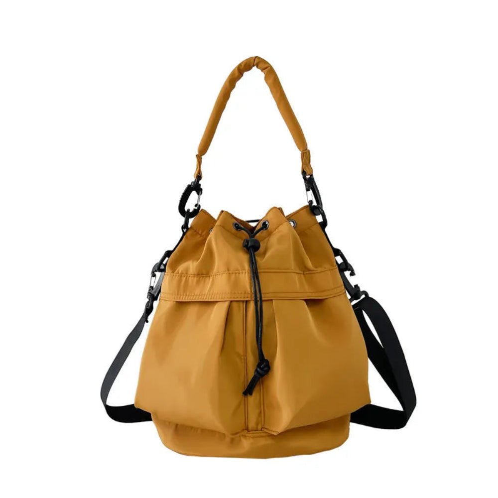 Drawstring Nylon Bucket Bag - Lily Bloom