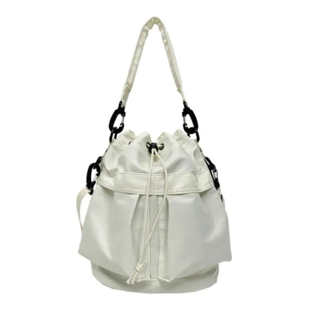 Drawstring Nylon Bucket Bag - Lily Bloom