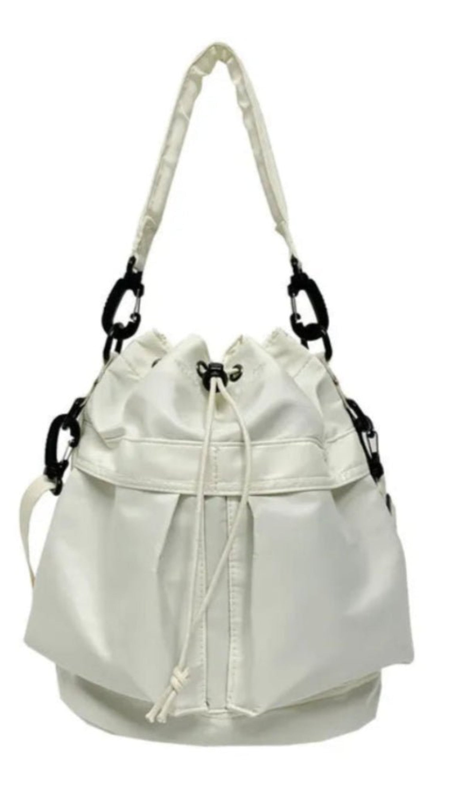 Drawstring Nylon Bucket Bag - Lily Bloom