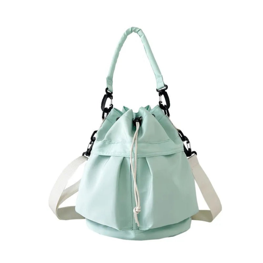 Drawstring Nylon Bucket Bag - Lily Bloom