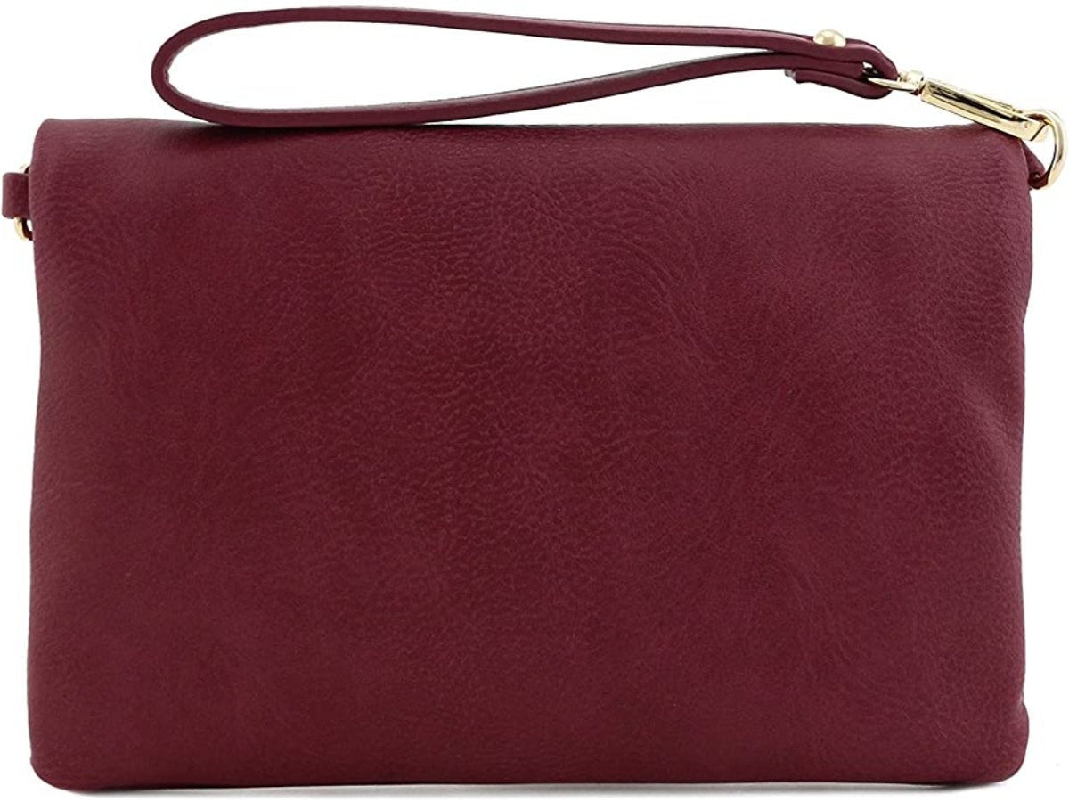 Envelope Wristlet Clutch Chain Strap Crossbody Bag - Lily Bloom