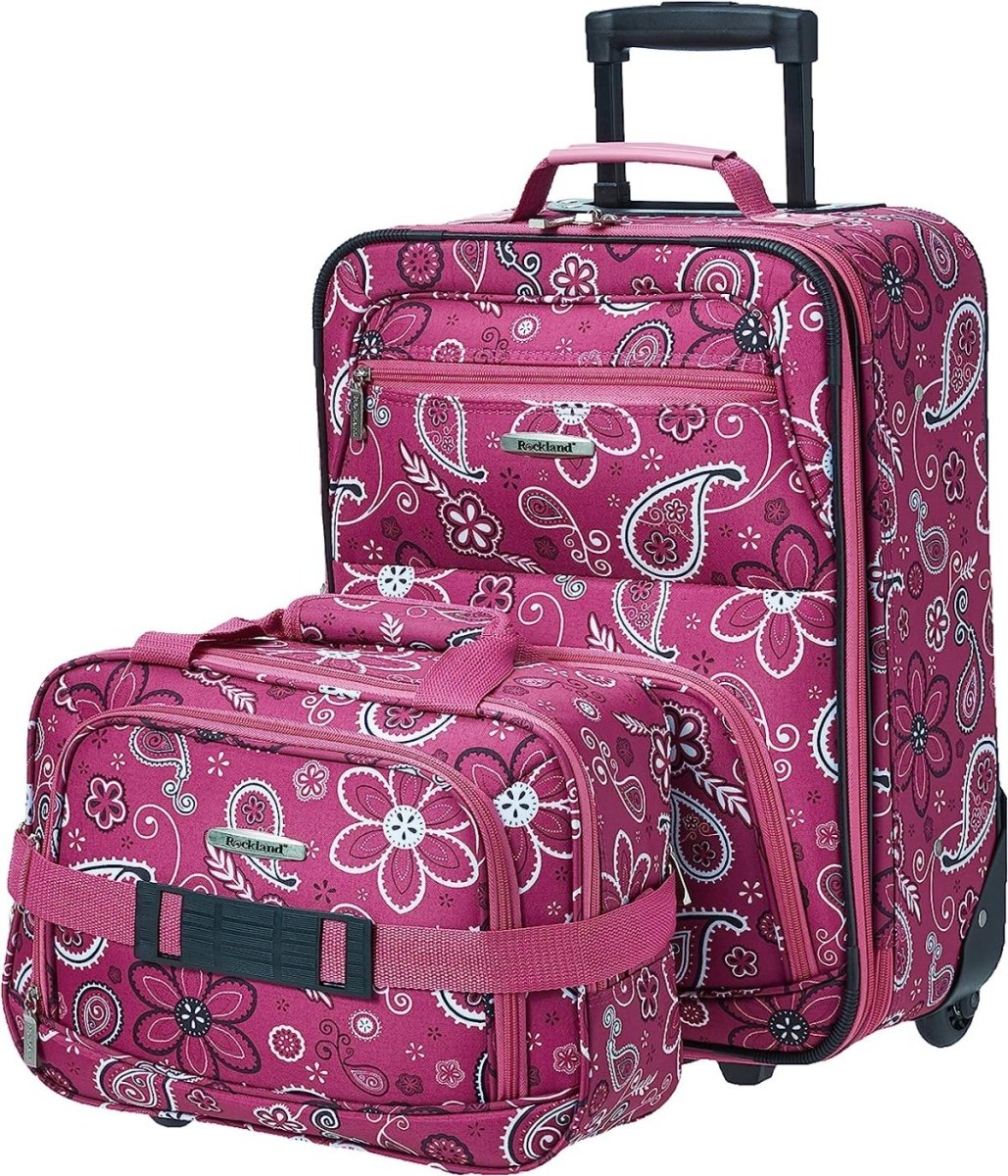 Fashion Soft - side Upright Luggage 2 - Piece Set - Lily Bloom