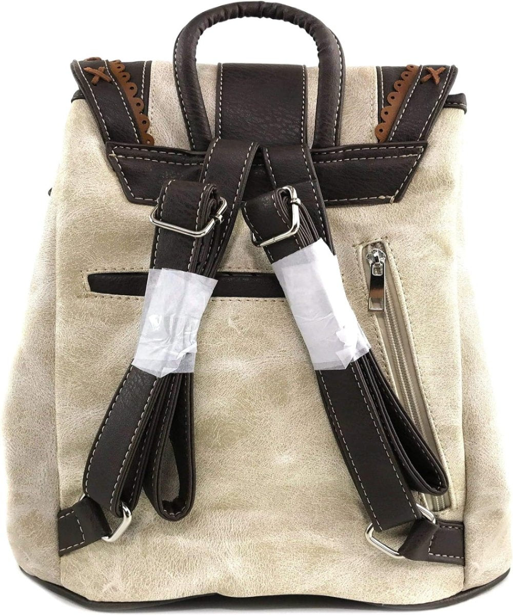 Floral Buckle Rucksack Backpack with Matching Wallet Set - Lily Bloom