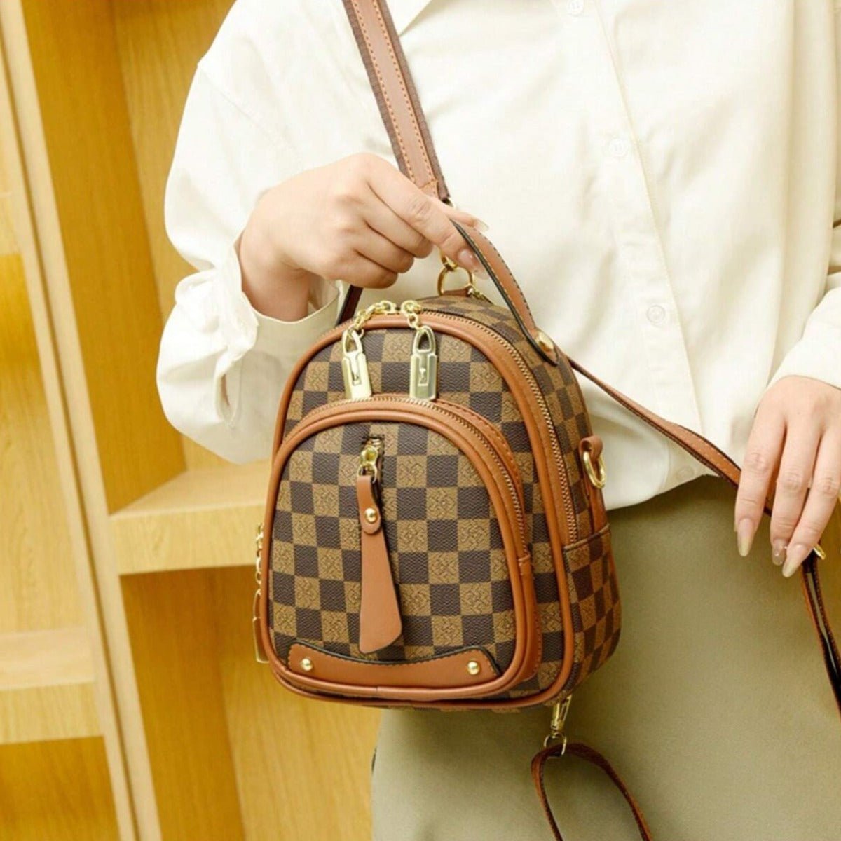 Leather Unique Luxurious Thick Backpack - Lily Bloom