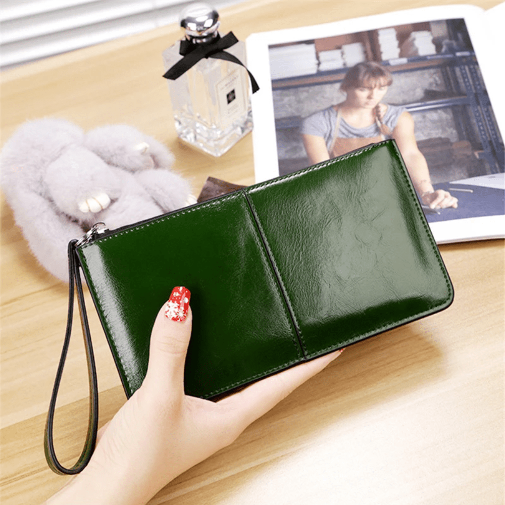 Leather Wristlet Wallet - Lily Bloom