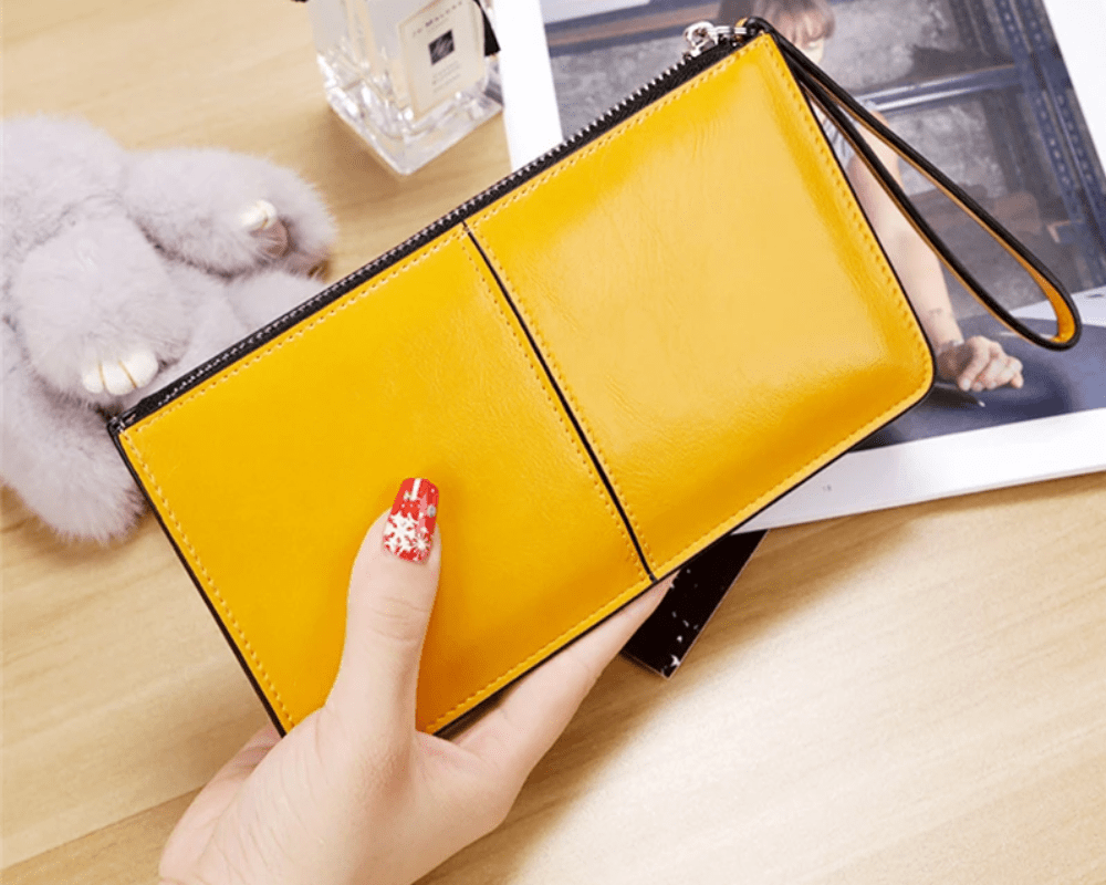 Leather Wristlet Wallet - Lily Bloom