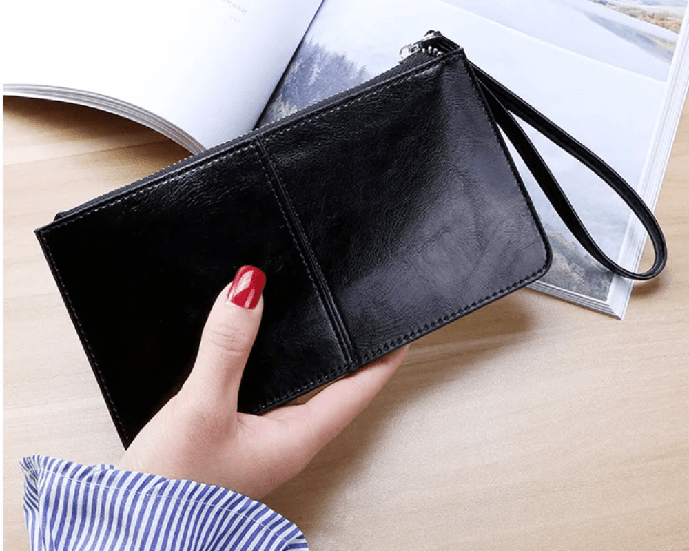 Leather Wristlet Wallet - Lily Bloom