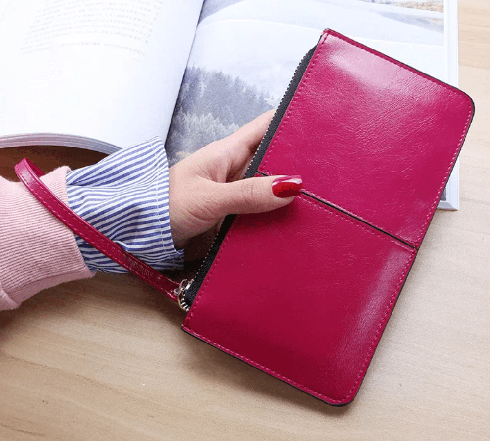 Leather Wristlet Wallet - Lily Bloom