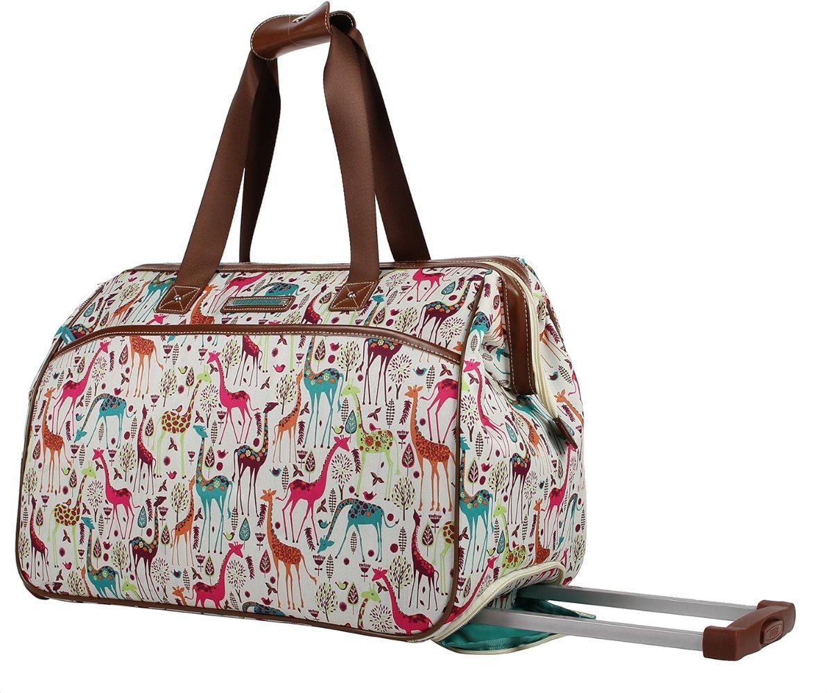 Lily Bloom Lightweight 22 Inch Carry - On Suitcase with 2 - Rolling Wheels - Lily Bloom
