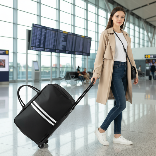 Luggage Trolley Travel Rolling Carry on Suitcase Bag With Wheels - Lily Bloom