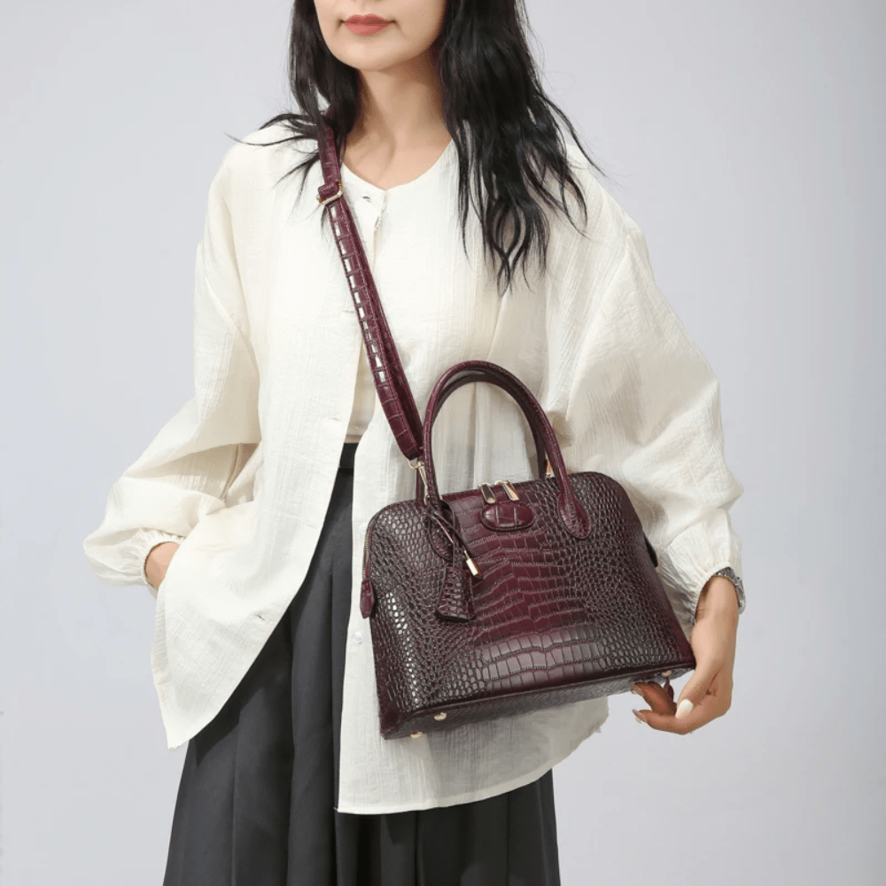 Luxury Vegan Leather Crossbody Bag - Lily Bloom