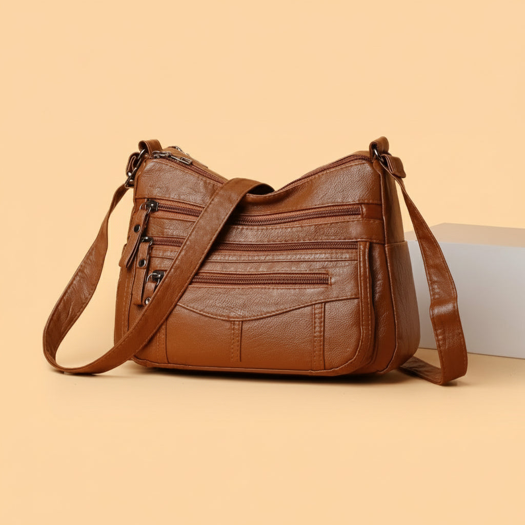 Multi - Compartment Crossbody Bag - Lily Bloom