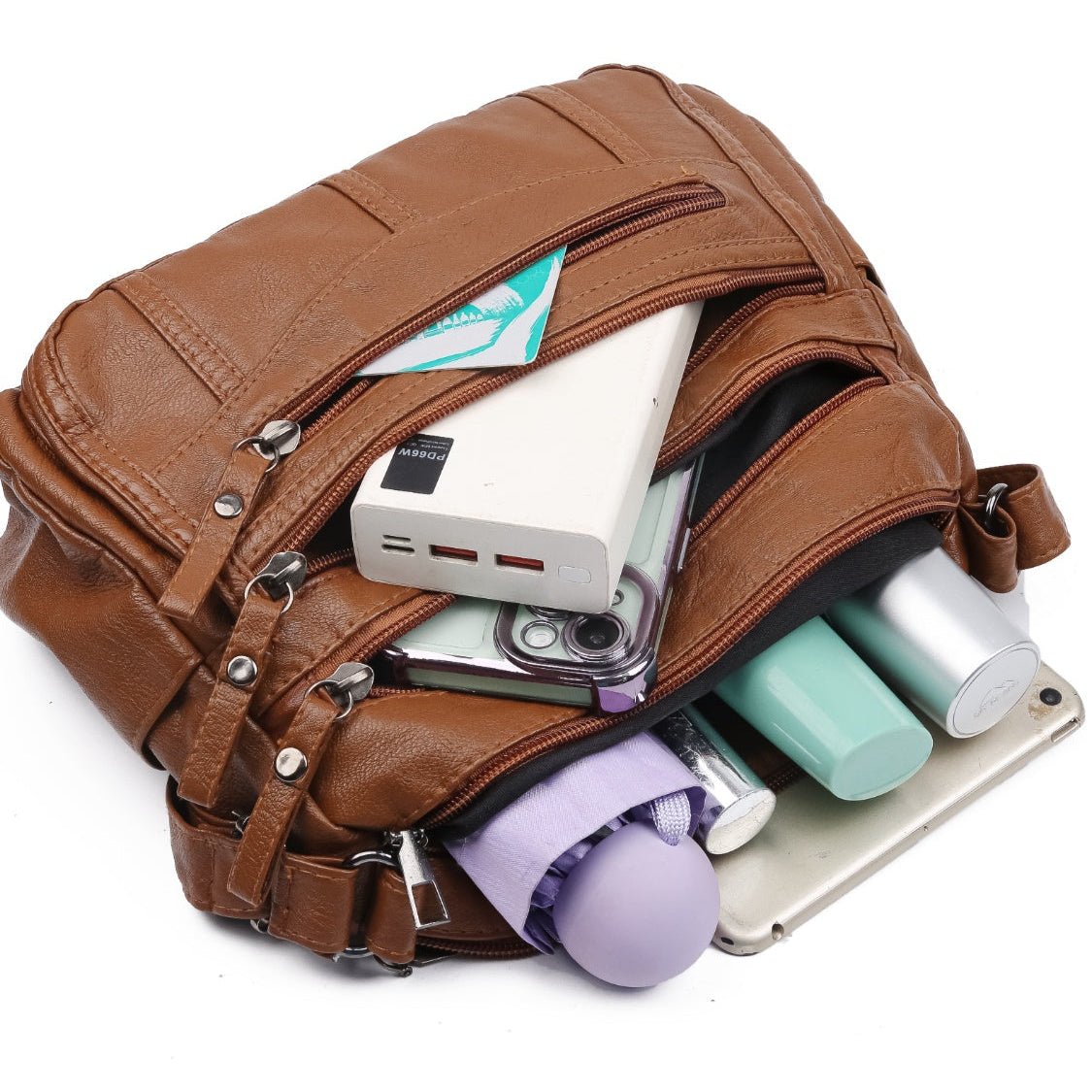 Multi - Compartment Crossbody Bag - Lily Bloom