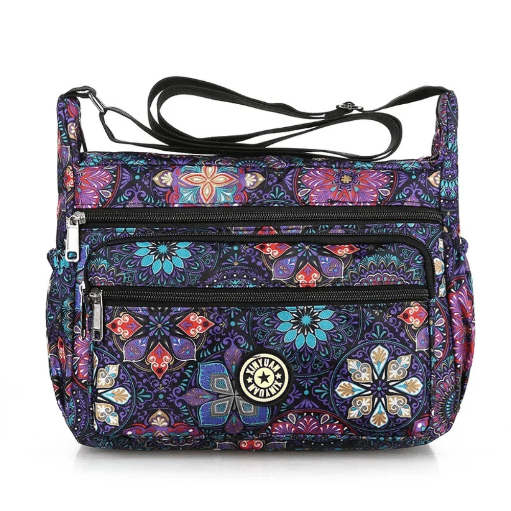 Nylon Flower Dumpling Type Shoulder Crossbody Bag - Lily Bloom