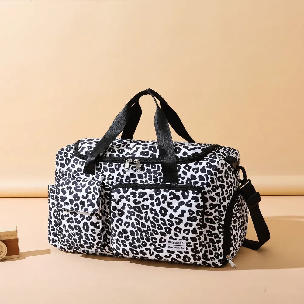 Oxford Cloth Animal Print Travel Bag - Lily Bloom