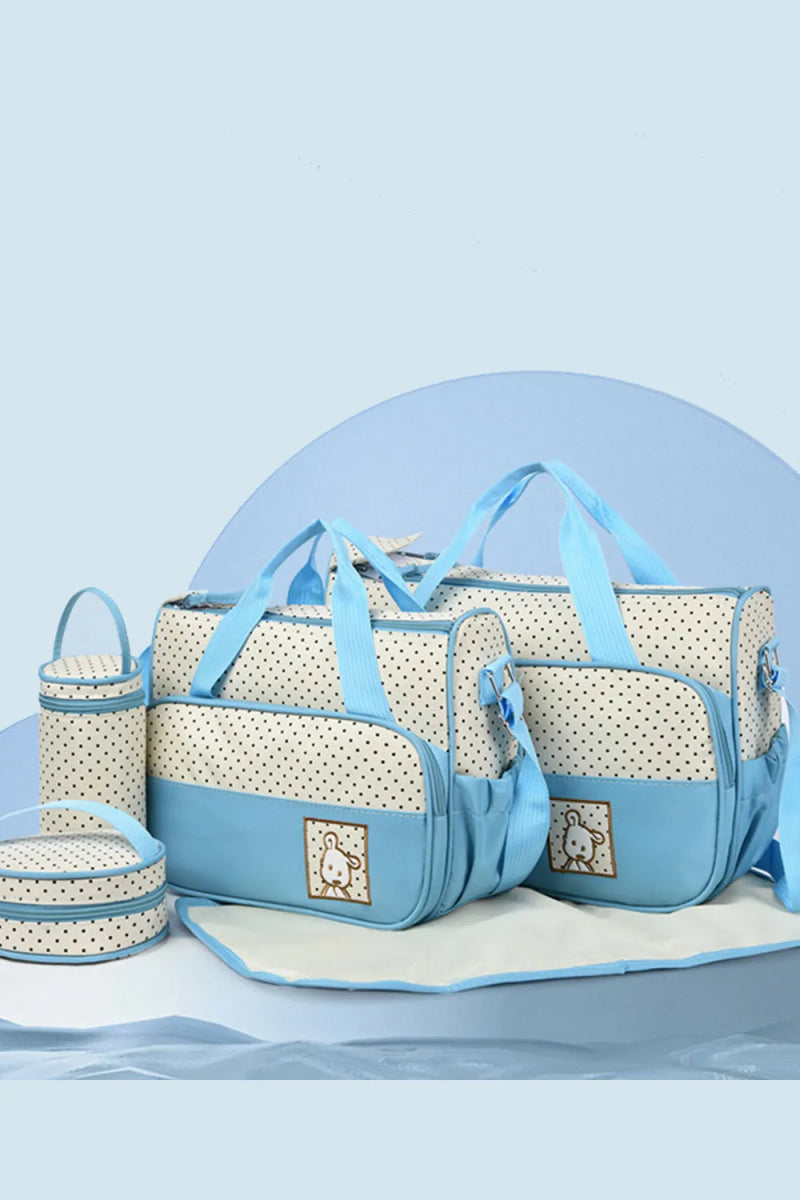 Oxford Cloth Contrast 4 Piece Bag Set - Lily Bloom