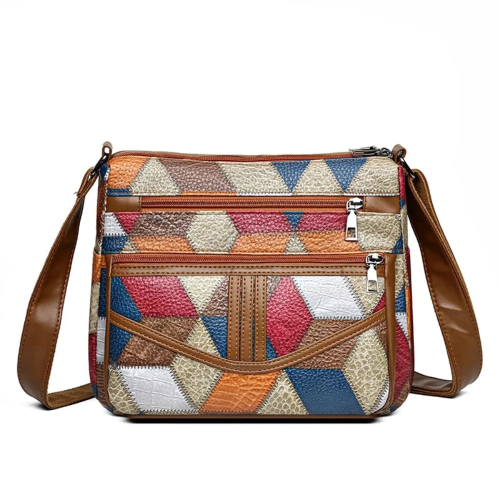 Premium Vegan Leather Handbag: Crossbody Style - Lily Bloom