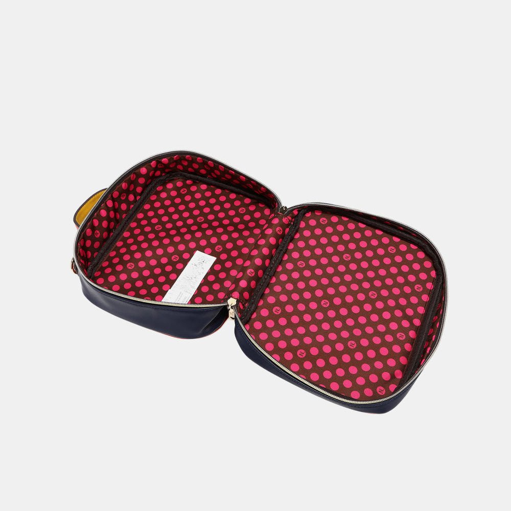 Printed Handbag with Three Pouches - Lily Bloom