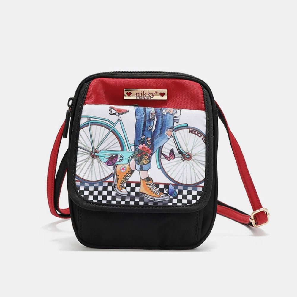 Stylish Printed Nylon Crossbody Purse - Lily Bloom