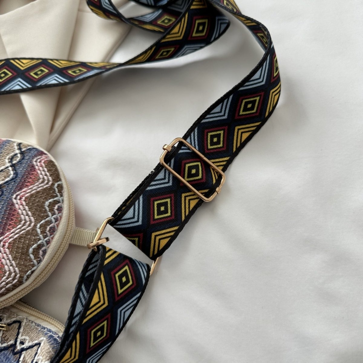 Printed Tassel Detail Crossbody Bag with Small Purse - Lily Bloom