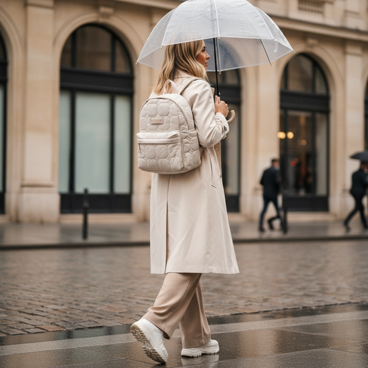 Quilted Backpack Bag - Lily Bloom