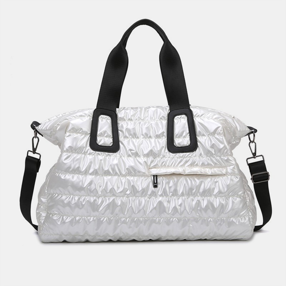 Quilted Nylon Oversize Travel Bag - Lily Bloom