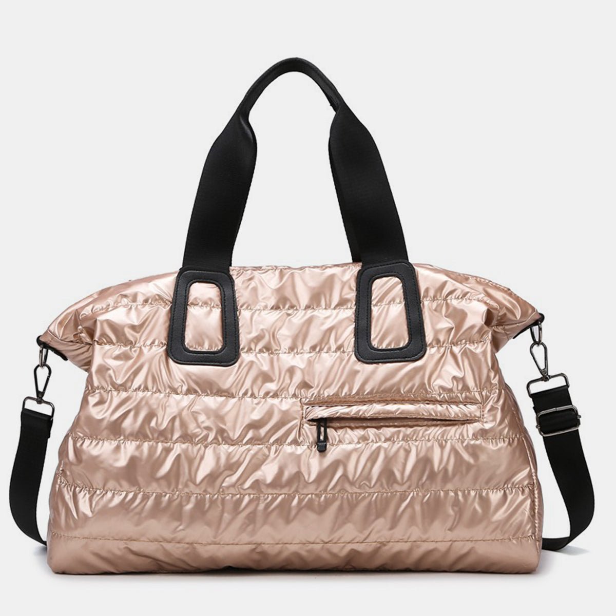 Quilted Nylon Oversize Travel Bag - Lily Bloom