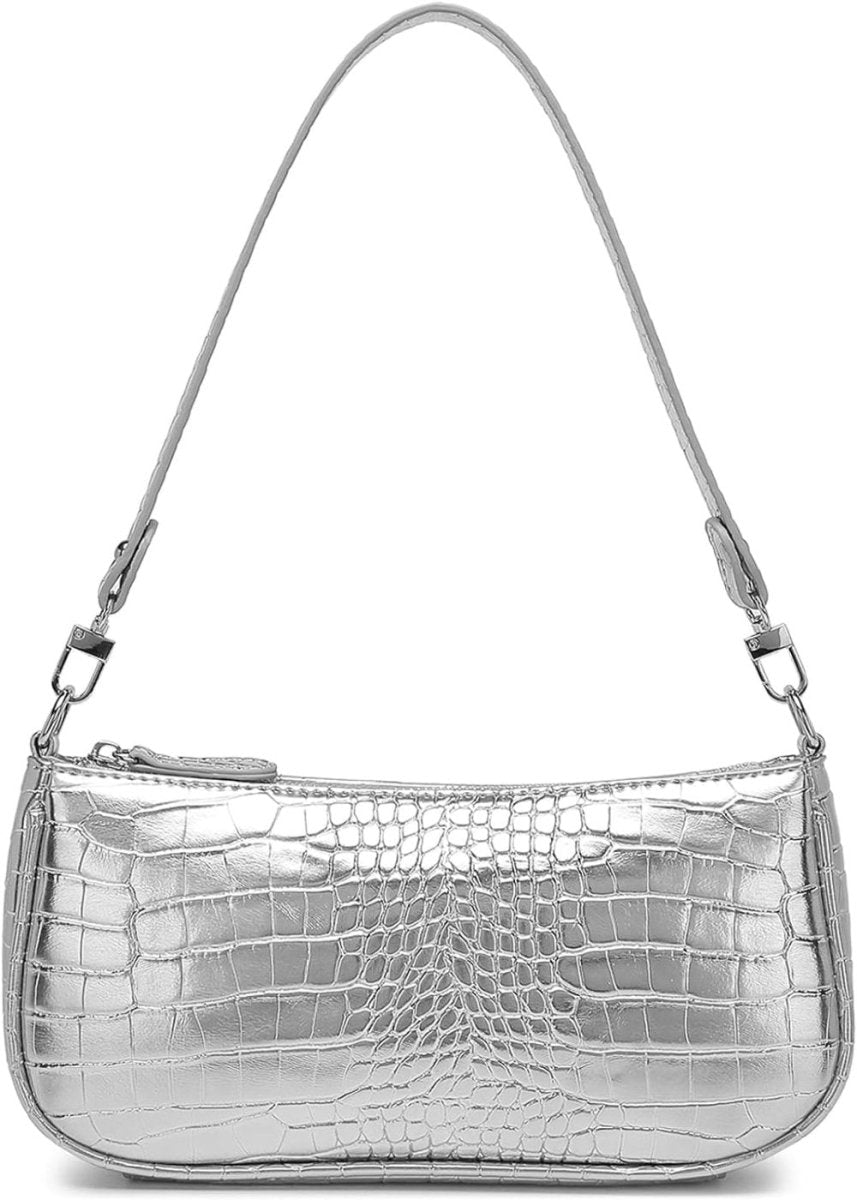 Retro Classic Clutch Shoulder Tote Hand - Bag with Zipper Closure - Lily Bloom