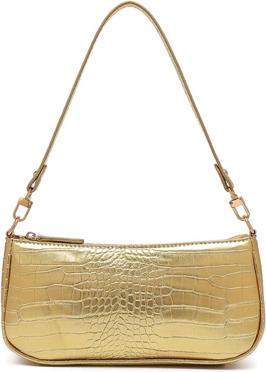 Retro Classic Clutch Shoulder Tote Hand - Bag with Zipper Closure - Lily Bloom