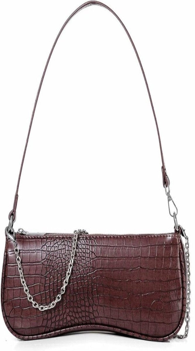 Retro Classic Clutch Shoulder Tote Hand - Bag with Zipper Closure - Lily Bloom