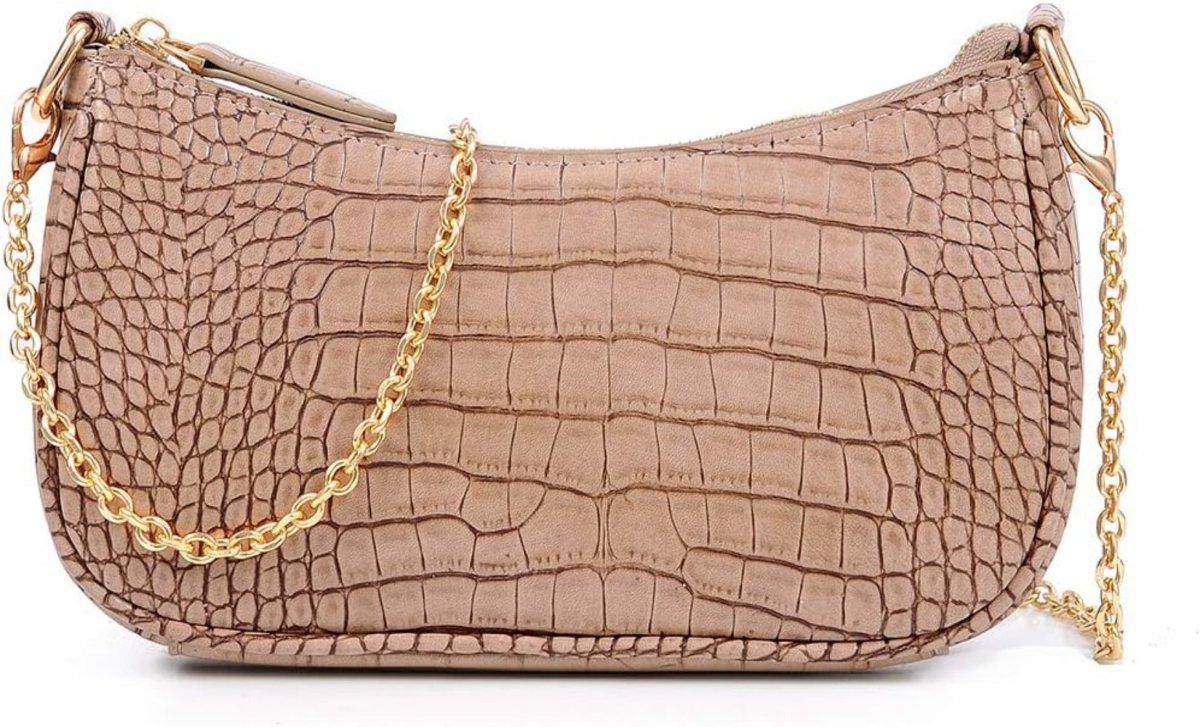 Retro Classic Purse Clutch Shoulder Tote with Zipper Closure - Lily Bloom