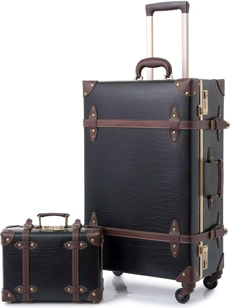 Retro Design High Grade Strong Sturdy Trolley Boarding Waterproof Suitcase - Lily Bloom