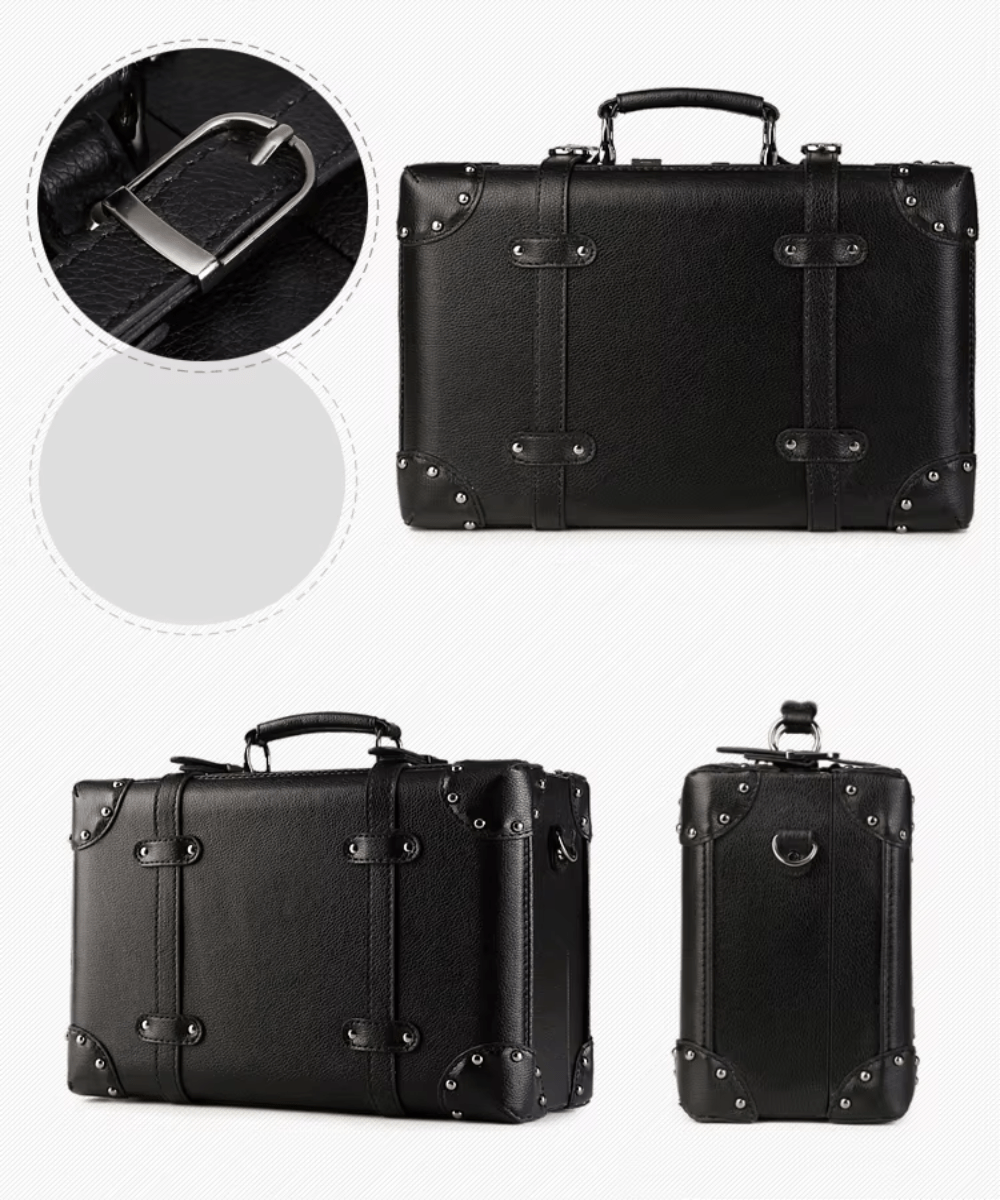 Retro Design High Grade Strong Sturdy Trolley Boarding Waterproof Suitcase - Lily Bloom