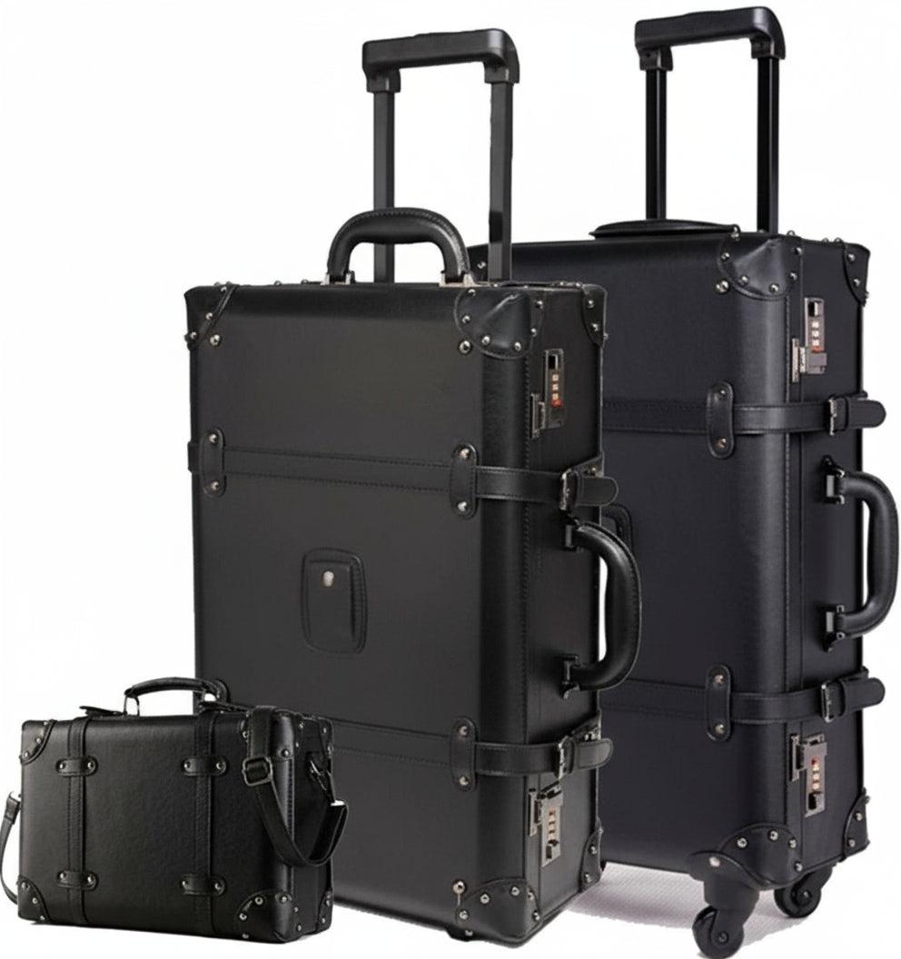 Retro Design High Grade Strong Sturdy Trolley Boarding Waterproof Suitcase - Lily Bloom