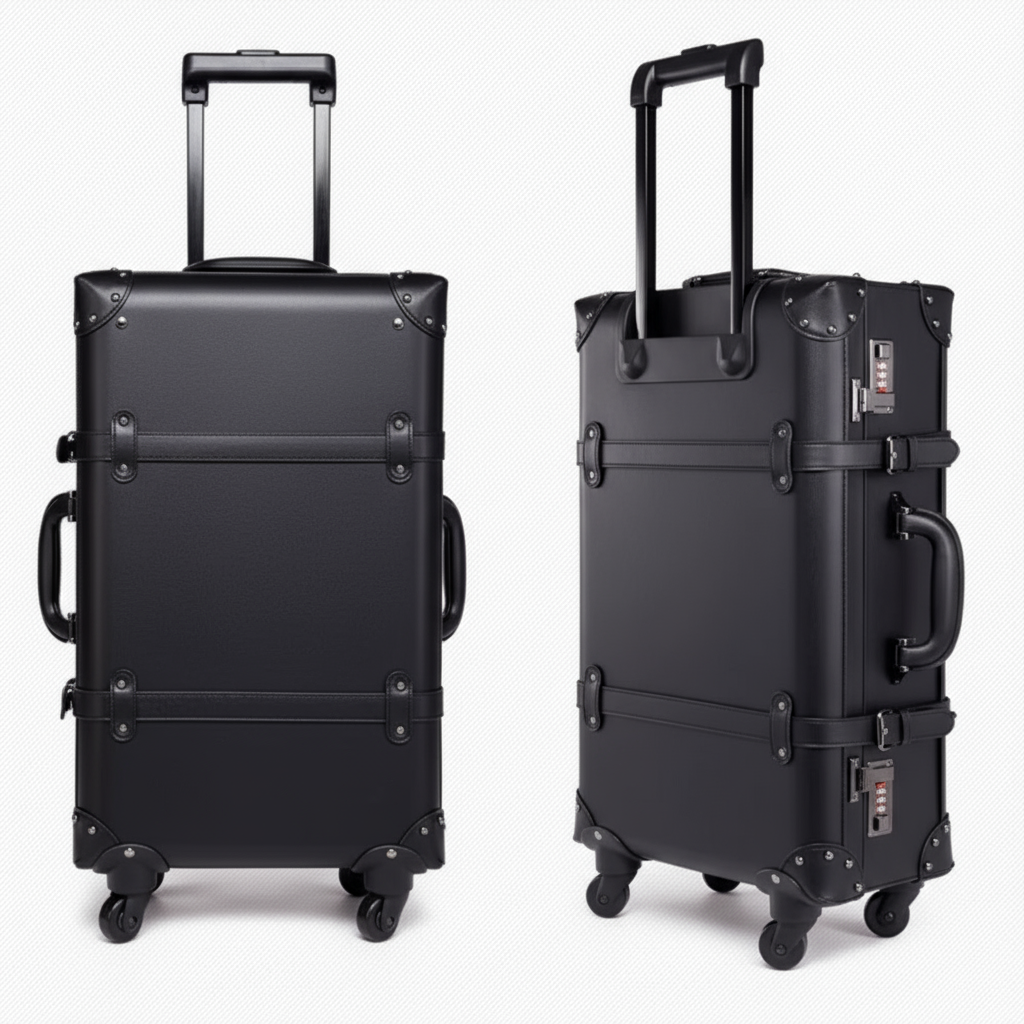 Retro Design High Grade Strong Sturdy Trolley Boarding Waterproof Suitcase - Lily Bloom