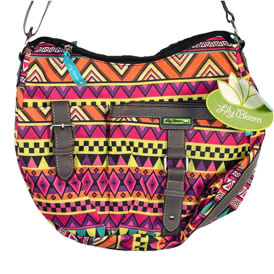 Lily Bloom Canvas Adjustable Crossbody Shoulder Bag